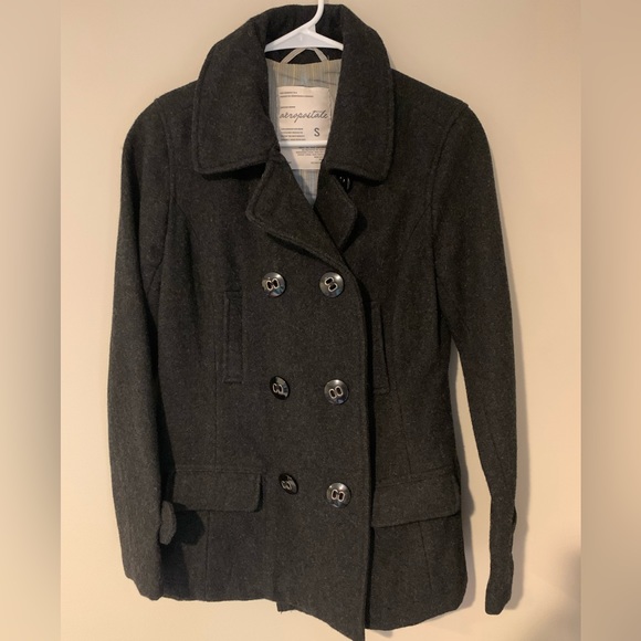 Aeropostale Wool Peacoat Women’s Charcoal Gray Small - Picture 1 of 4